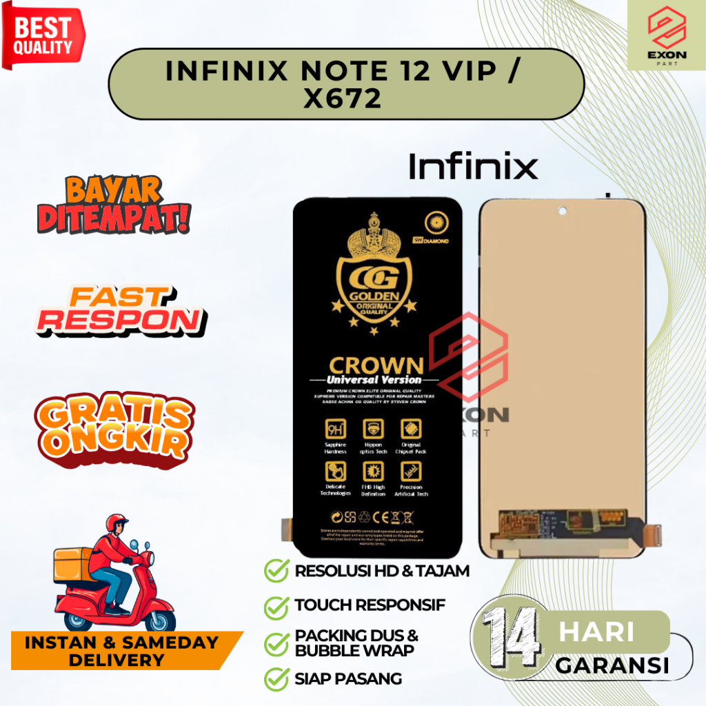 LCD INFINIX NOTE 12 VIP / X672 ORIGINAL FULLSET COMPLETE