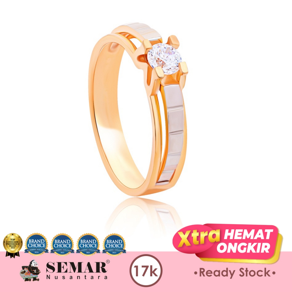 Cincin Emas Catarina Wedding Gold Cincin Nikah 17K Semar Nusantara