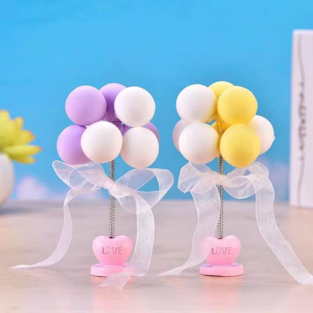 {JY} Hiasan kue ulang Tahun Balon Tangkai besi / Pajangan Kue Ulang Tahun Balon / Dekorasi Kue Ulang