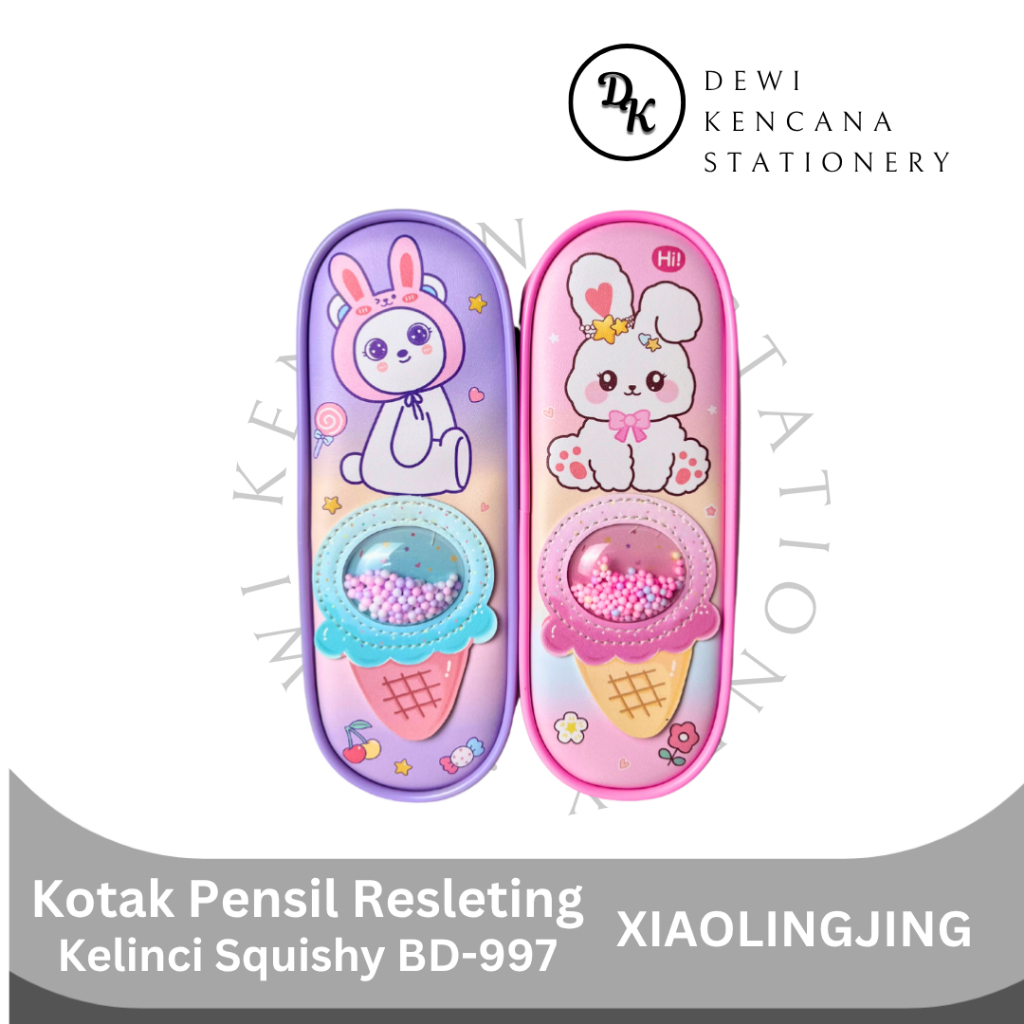 

Kotak Pensil Resleting Karakter Kelinci Squishy BD-997