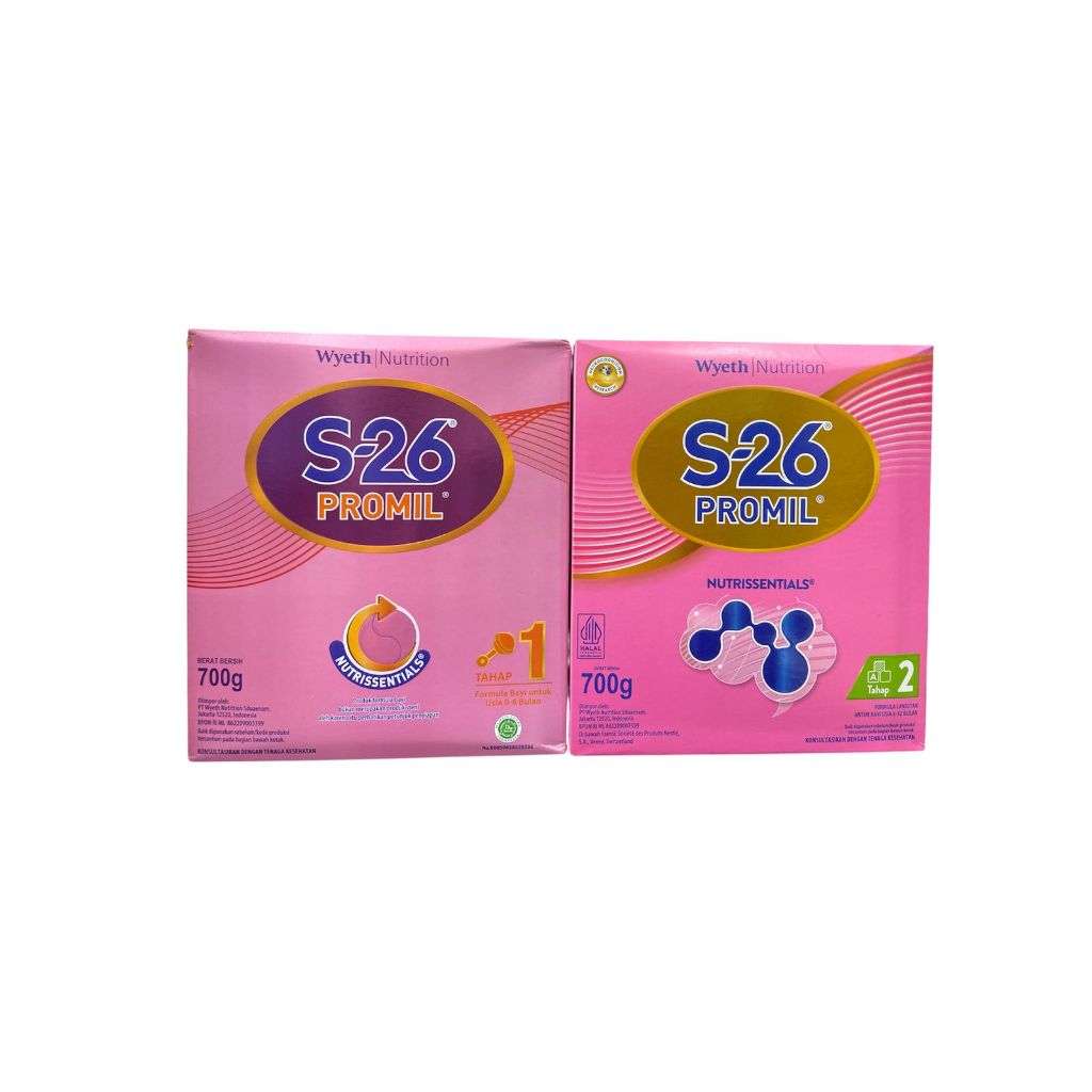 

S-26 Promil Tahap 1 Dan Tahap 2 Susu Formula Usia 0-6 Bulan/6-12 Bulan, Kotak 400 gr/700g