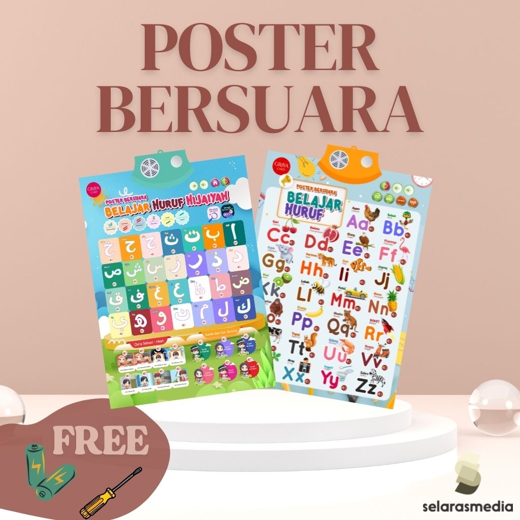 POSTER SUARA | POSTER EDUKASI ANAK | POSTER ANAK SUARA | POSTER