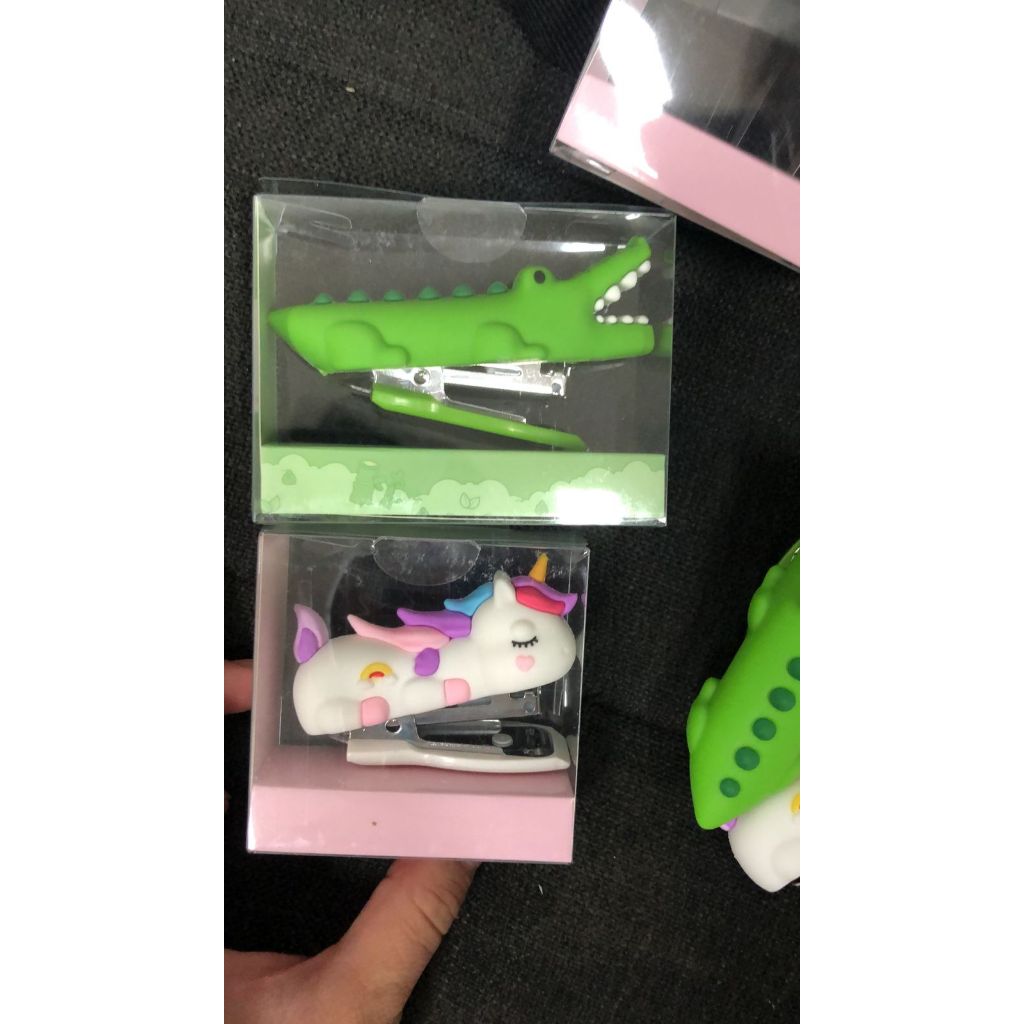 

stapler amat gambar buaya crocodile / pony satuan ( isi hekter no 10) fancy unik lucu