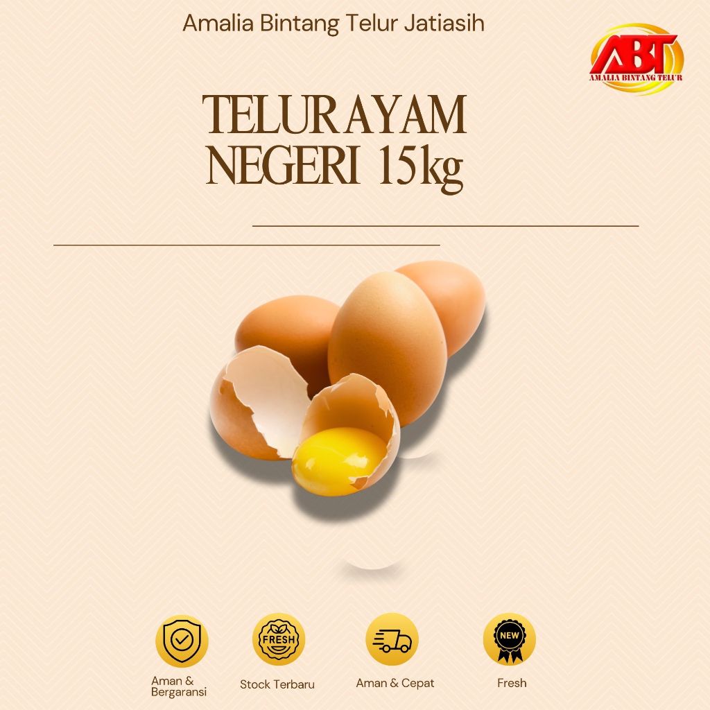 

ABT JATIASIH - Telur ayam negeri 15kg / 1 ikat (FRESH-CEPAT-BERGARANSI)