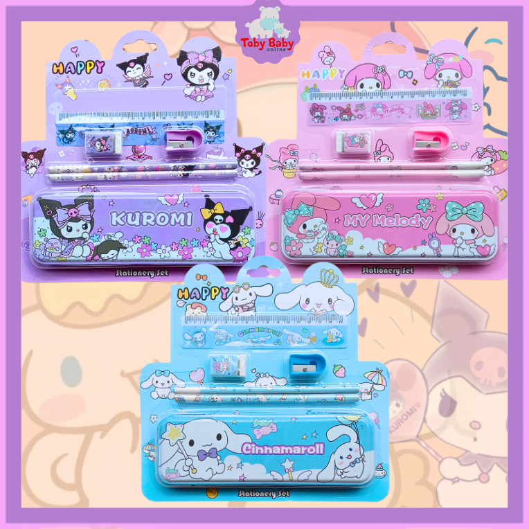 

Stationary Set Alat Tulis Sekolah 6 In 1 Lengkap Lucu Kado Ulang Tahun Motif Sanrio Kuromi Cinamon Melody