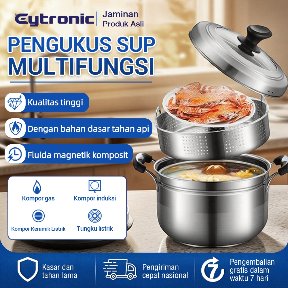 Panci Kukus Bakpao Siomay Kue Langseng Sarangan Dandang Panci Steamer Japan Bakpao Siomay Kue