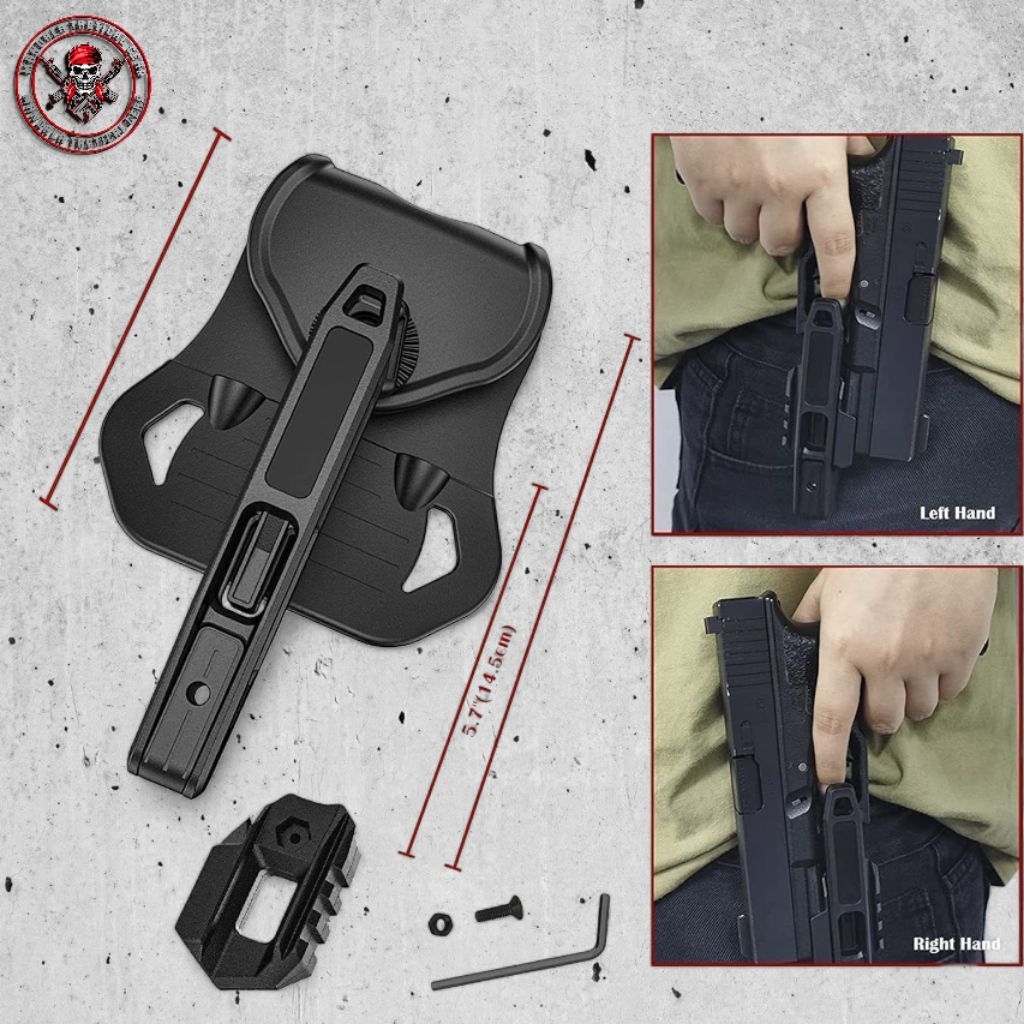 Holster GLOCK 19 & HS9 – Rail Holster with paddle IPSC Quick Access | Holster Tege PGFH-B