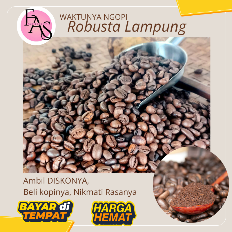 

KOPI LAMPUNG ROBUSTA LAMPUNG TERMURAH 1KG - 500gram Kopi cap Gerobak FAS Olshop