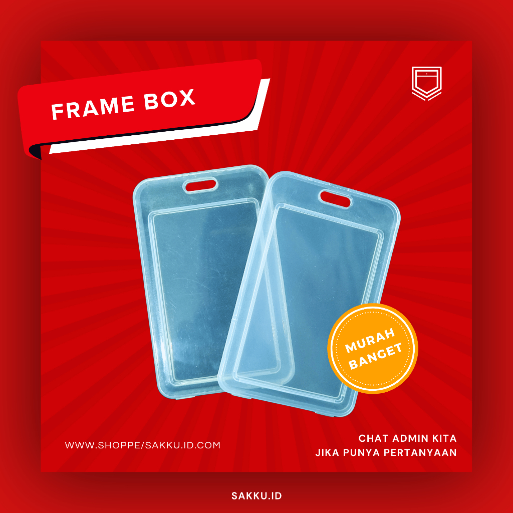 

frame casing BOX tempat ID card flashdisk holder BENING TUTUP portrait