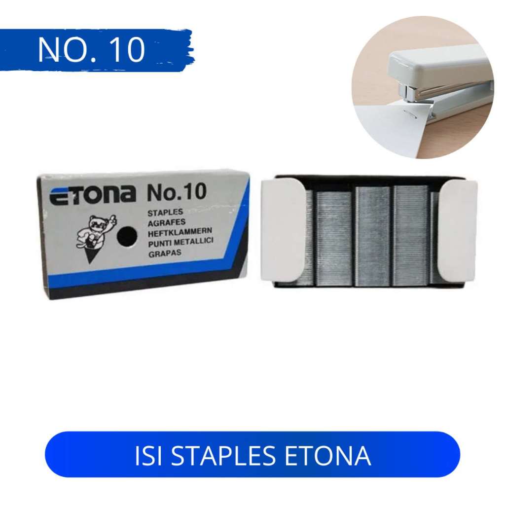 

Refill Isi Staples Stapler Etona No 10 Hekter Necis Jepretan