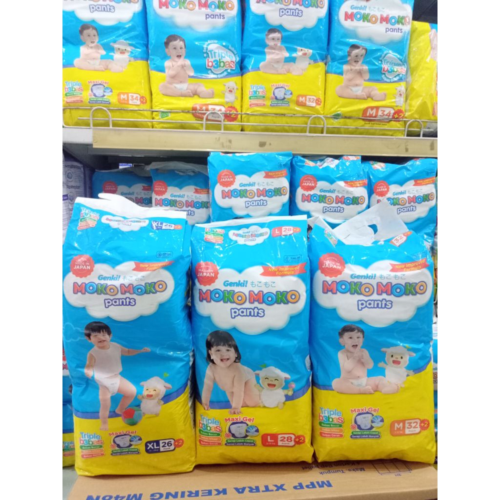 MOKO-MOKO PANTS/BERRIES PANTS/MAMAMIA PANTS M34/L30/XL28-popok celana baby