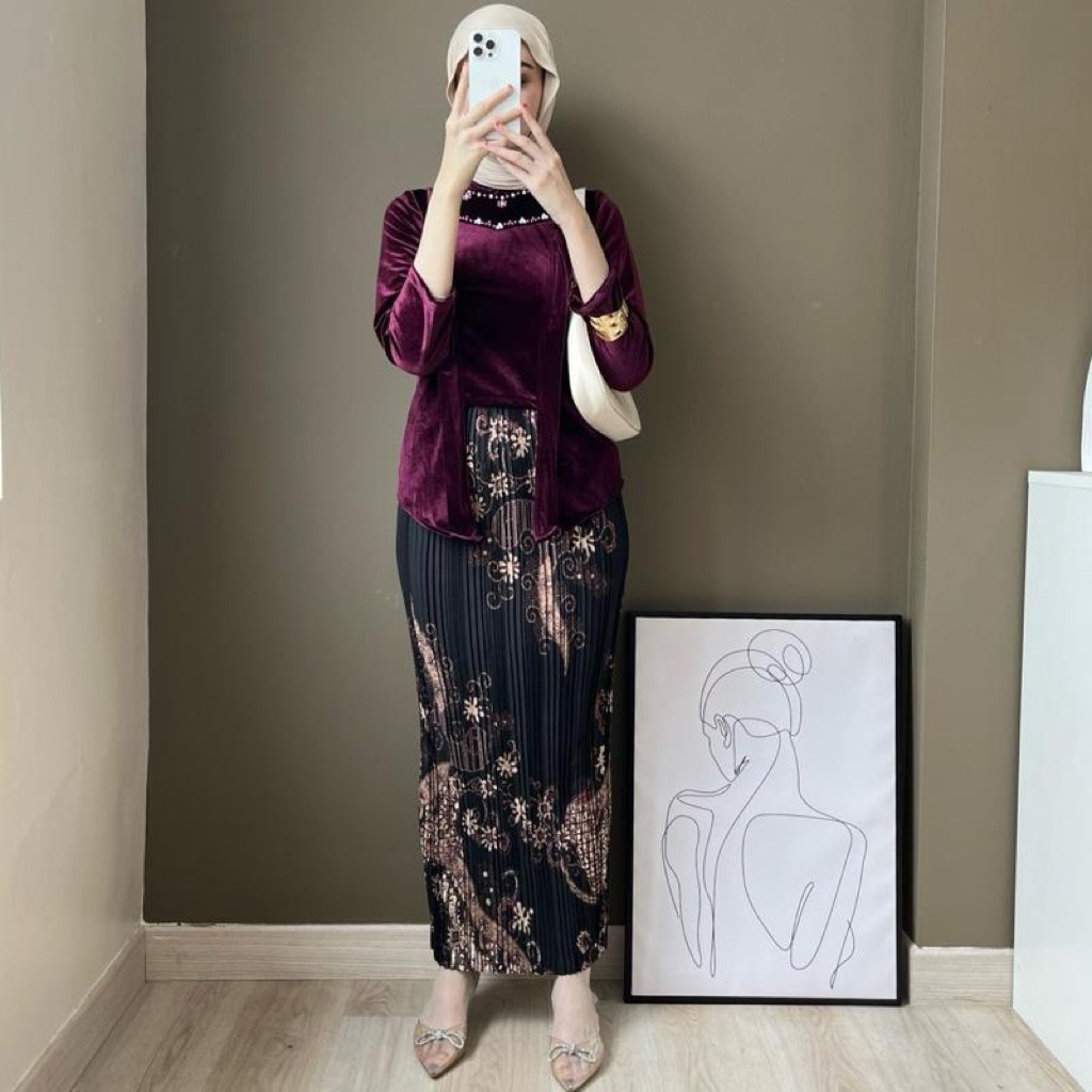 Set 2in1 Diva by Calamaryshop / 2 in 1 set / - OOTD Kebaya Wanita - OOTD kondangan - Setelan Wanita