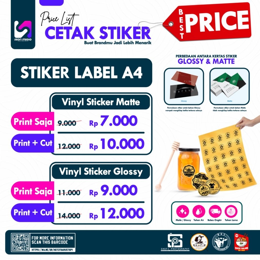 

Cetak Stiker Vinyl COSTUM
