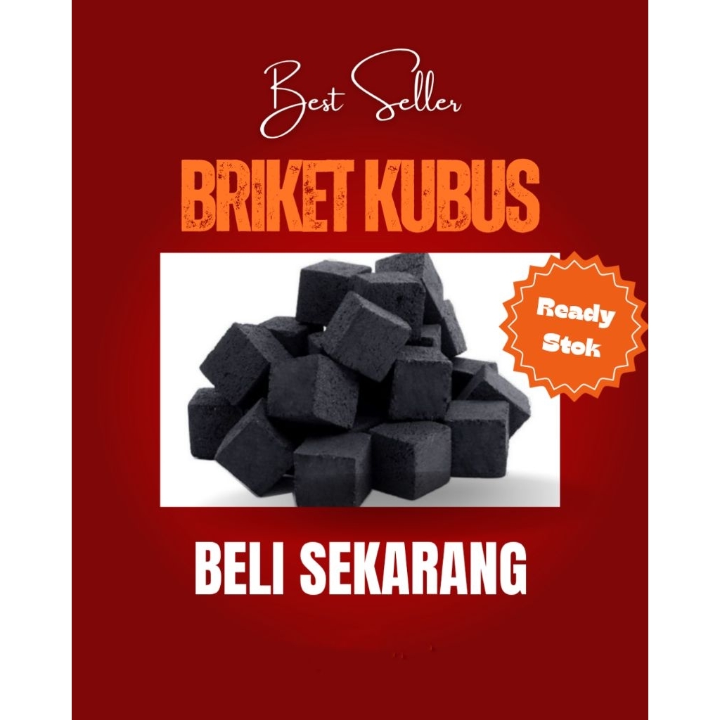 Briket Kubus/Briket Berbeque/Arang Briket 1 kg Ready Stok