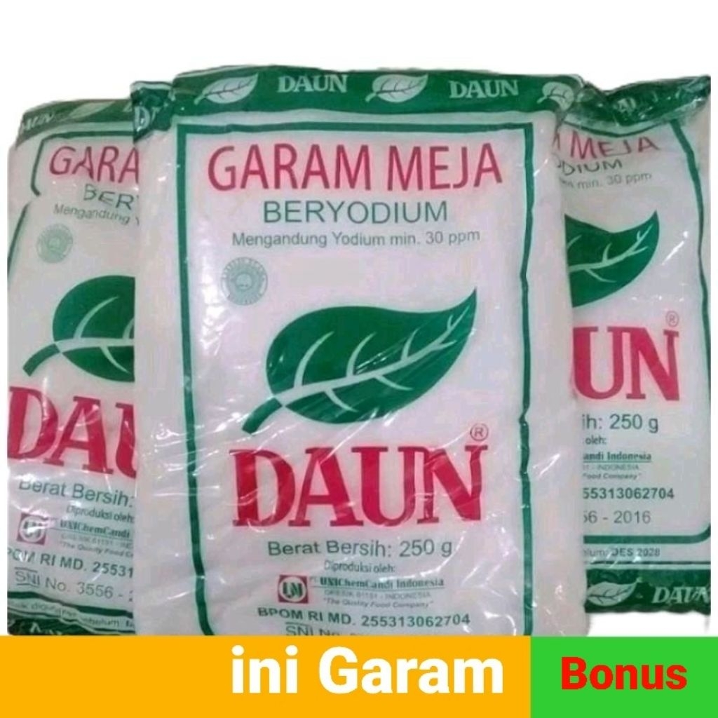 

garam meja garam daun 250 gram beryodium SNI