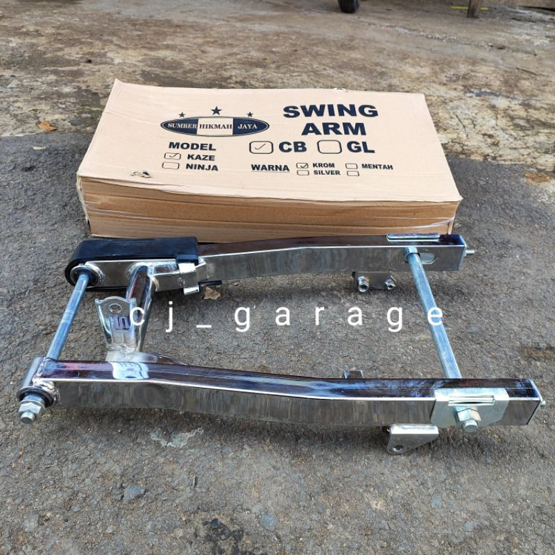 ARM KAZE PNP CB 100 CB 125 Crome Fullset SWING ARM CB100 C125 Bahan tebal presisi By SHJ