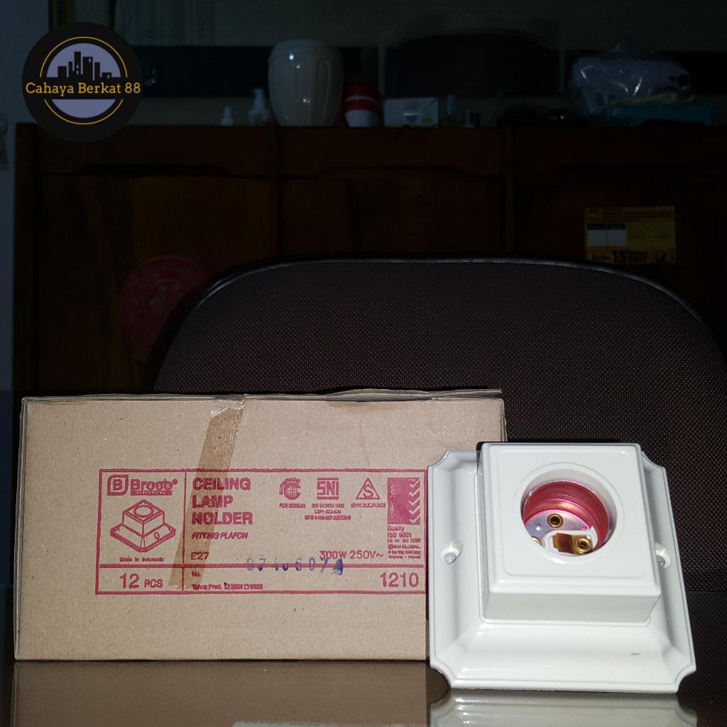 FITTING KOTAK BROCO 1210 / Fitting lampu Kotak / tempat lampu