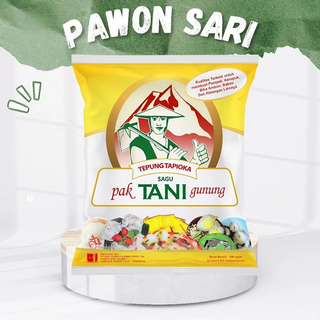 

tepung tapioka cap pak tani gunung 500gr