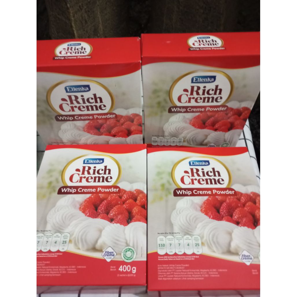 

Whipped cream rich creme 400 gram