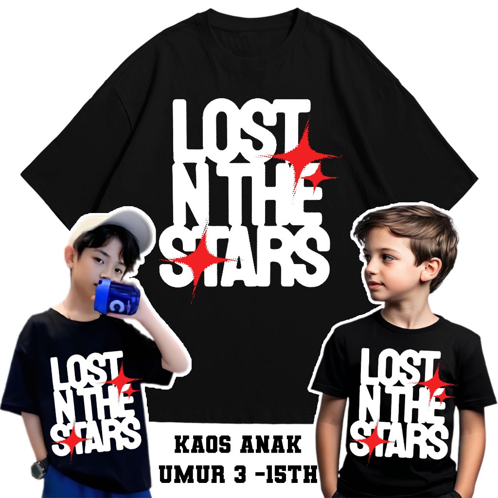 KAOS ANAK T-SHIRT DISTRO LOST IN THE STARS | BOXY FIT LOST IN THE STARS PARADIGM CAPITAL
