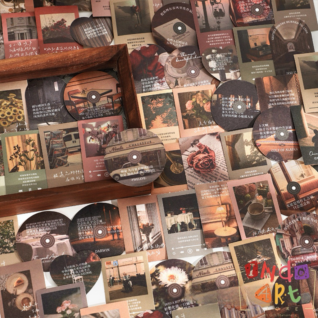 

(IAS) Material Kertas Journal Scrapbook Washi Paper Romantic Vintage Paris Travel Retro