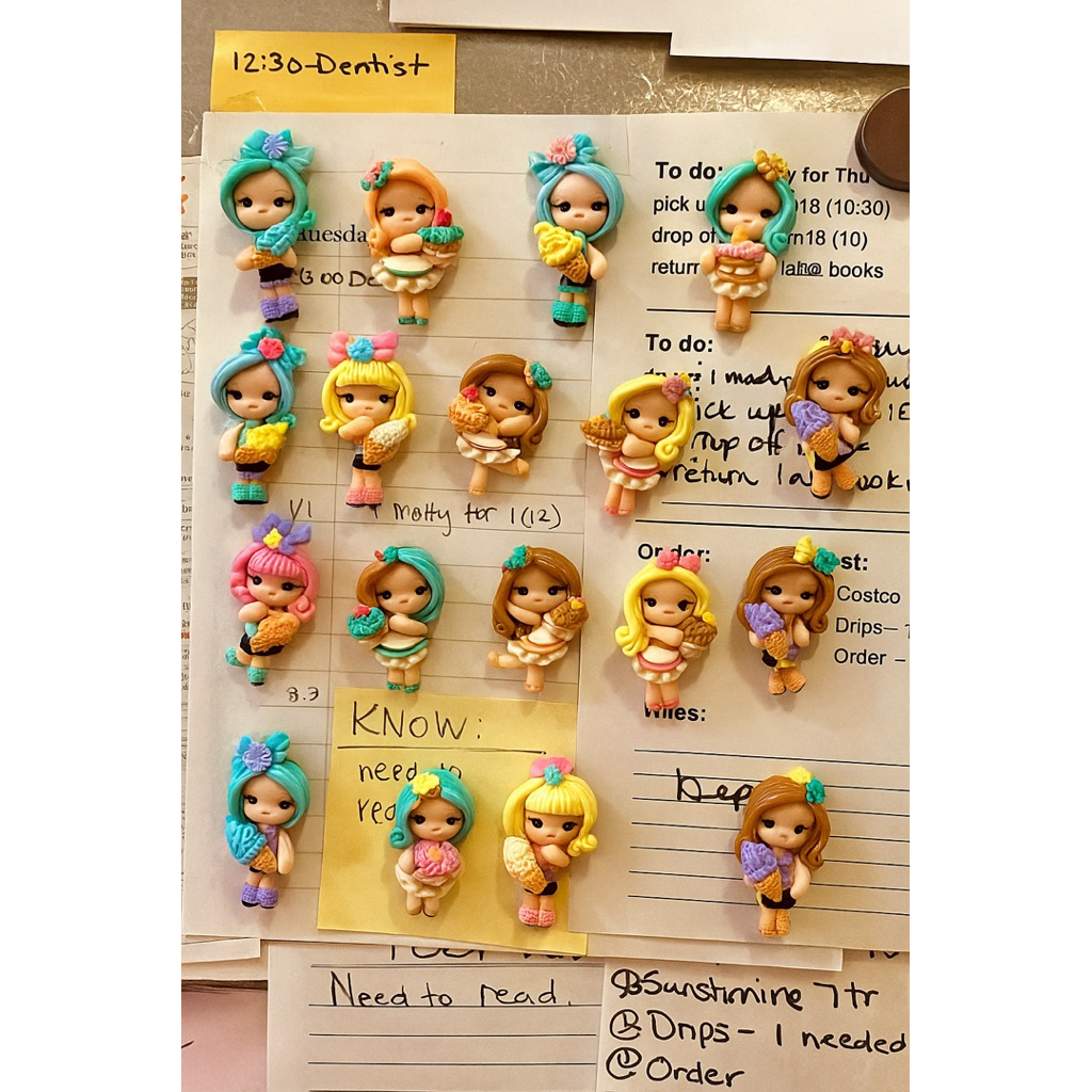 Handmade Clay Magnet, Clay Magnet Kulkas, Clay Magnet Whiteboard, Hiasan Clay, Clay, Clay Doll, Clay