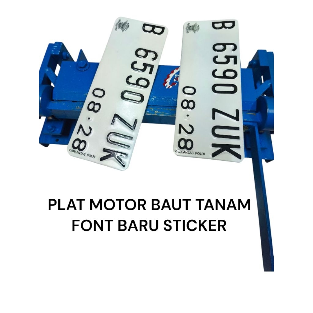 Plat Motor Baut Tanam - Plat Motor - Plat Motor Standar - Plat Kendaraan - Plat Motor Custom - Plat 