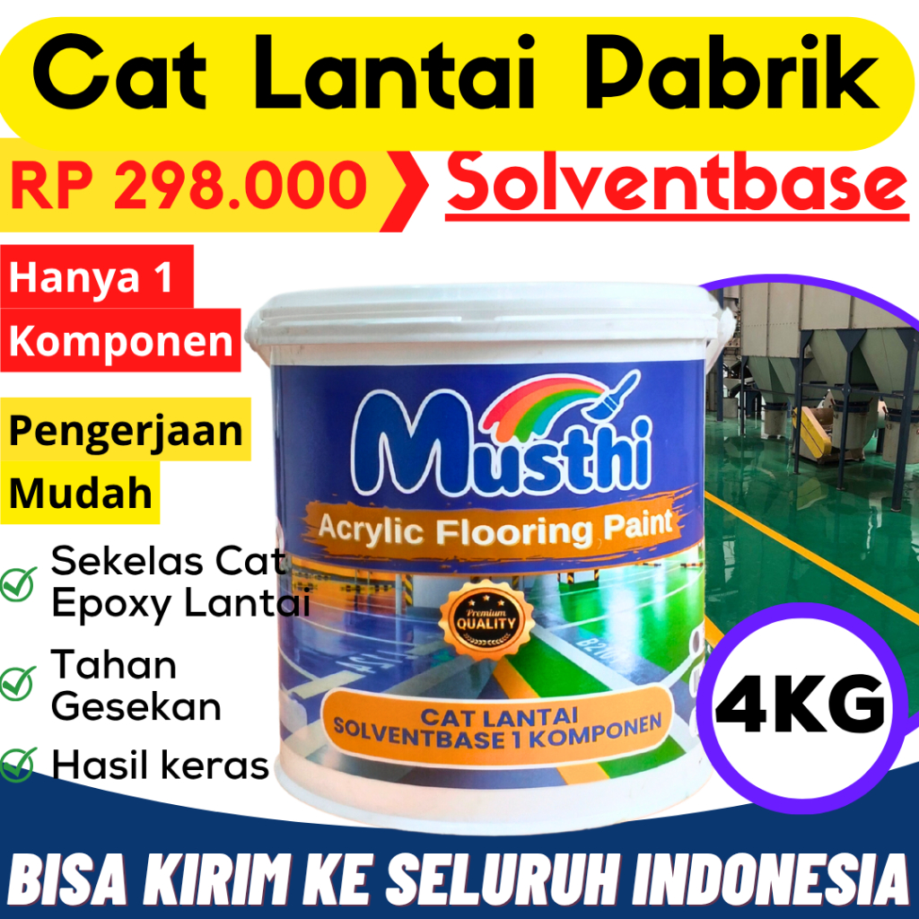 Cat Lantai Epoxy Primer Topcoat Musthi Pox 4 Kg 5 Kg Utk Keramik Semen Termurah