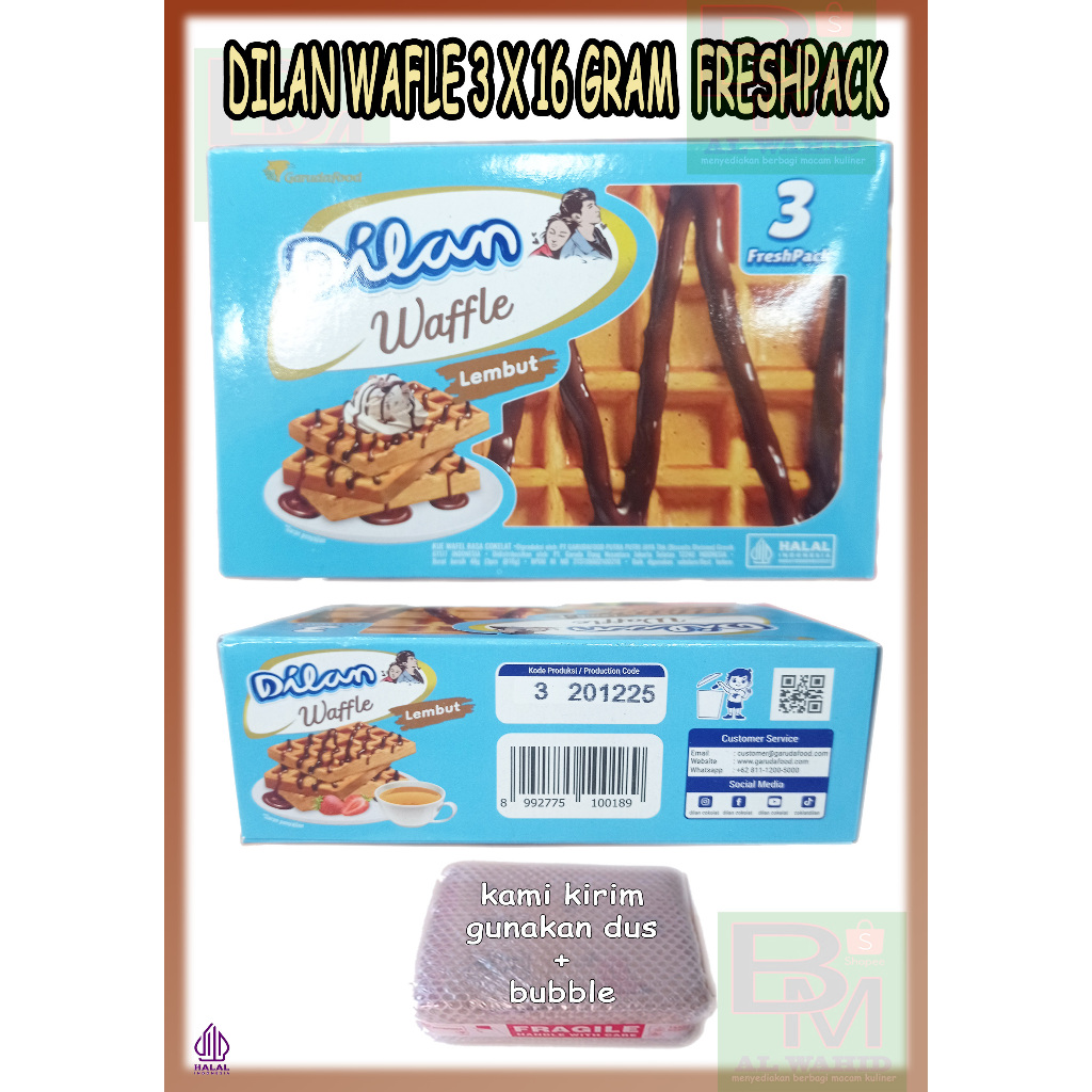 

Dilan Waffle Wafer Kemasan Fresh Pack 48 Gram