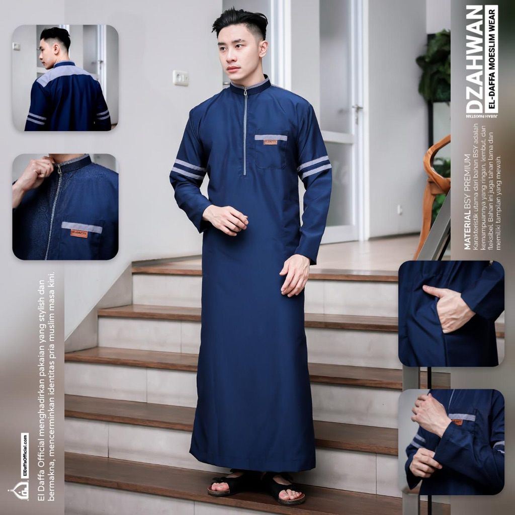 Jubah Pria DZAHWAN - Jubah Toyobo Premium - Jubah Gamis Muslim Pria Dewasa - Gamis Pria Terbaru