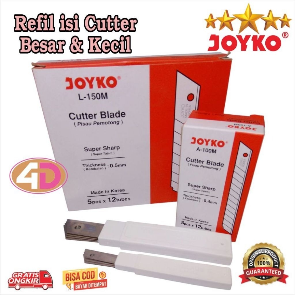 

ISI CUTTER JOYKO BESAR ISI CUTTER KECIL, REFIL ISI CUTER JOYKO BESAR DAN KECIL