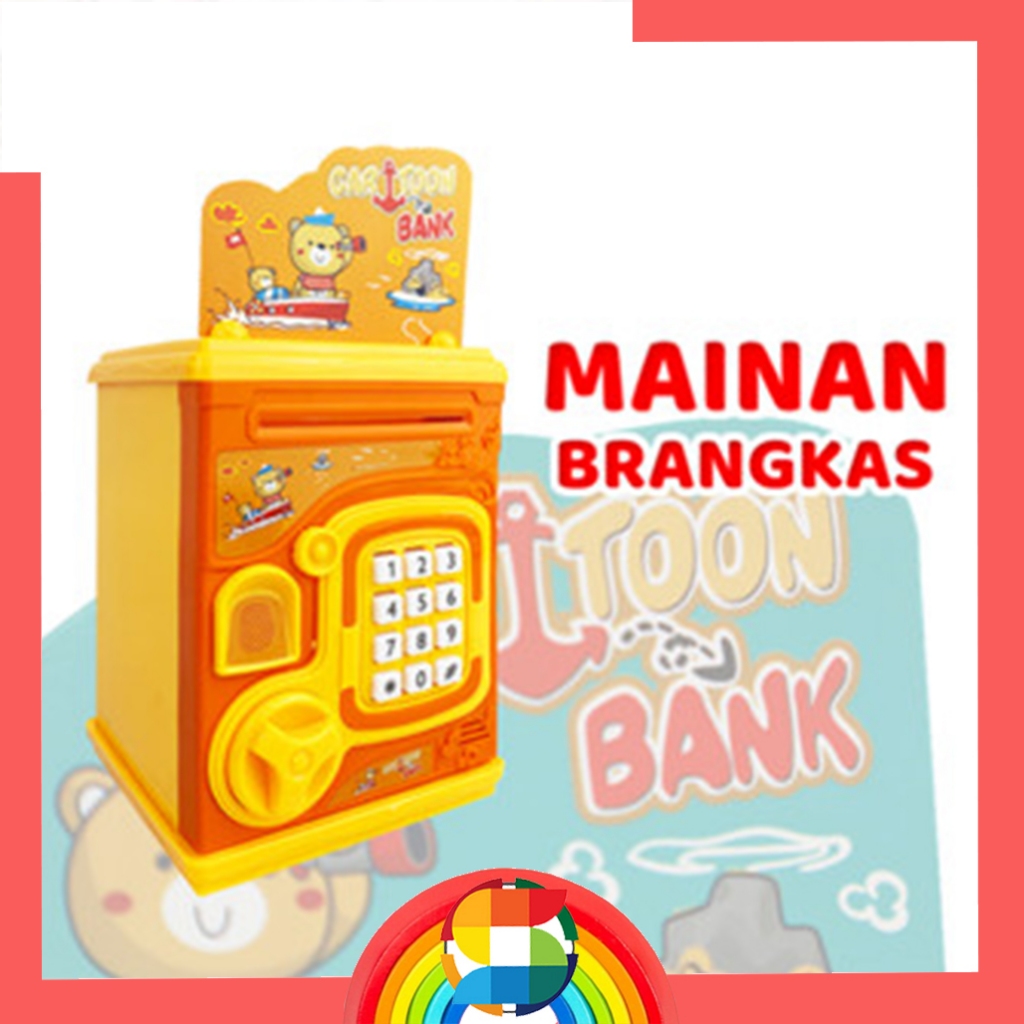 Mainan Anak Atm Jumbo Celengan / Mainan Brangkas / Mainan Nabung Uang Edukasi  / Mainan Anak Money A