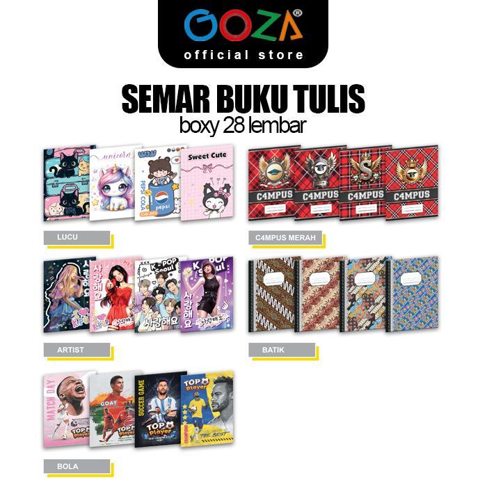 

SEMAR BUKU TULIS BOXY 28L, 1 PACK ISI 10 PCS