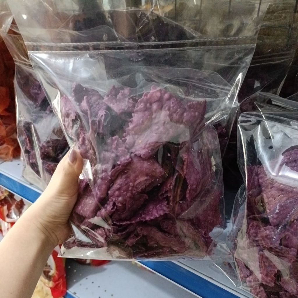 

Ready Medan,keripik bawang ungu/keripik ungu/bawang petak ungu