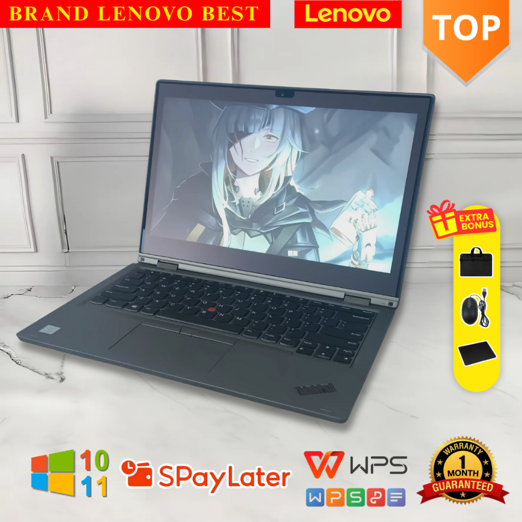 LAPTOP LENOVO 2 IN 1 THINKPAD YOGA L380 & L390 CORE i5/i7 GEN 8 + INCLUDE STYLUS PEN - MURAH DAN BER