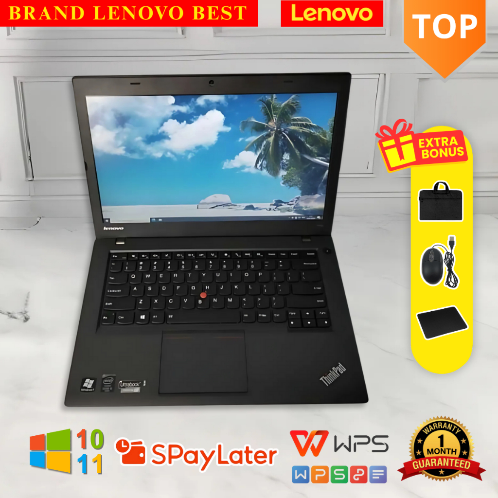 Laptop Lenovo Thinkpad T440 T440S T440P Core i5/i7 Gen 4 Layar 14" inch Mulus dan Bergaransi