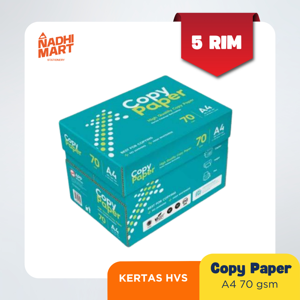 

1 DUS COPY PAPER KERTAS HVS A4 70GSM KERTAS FOTOCOPY