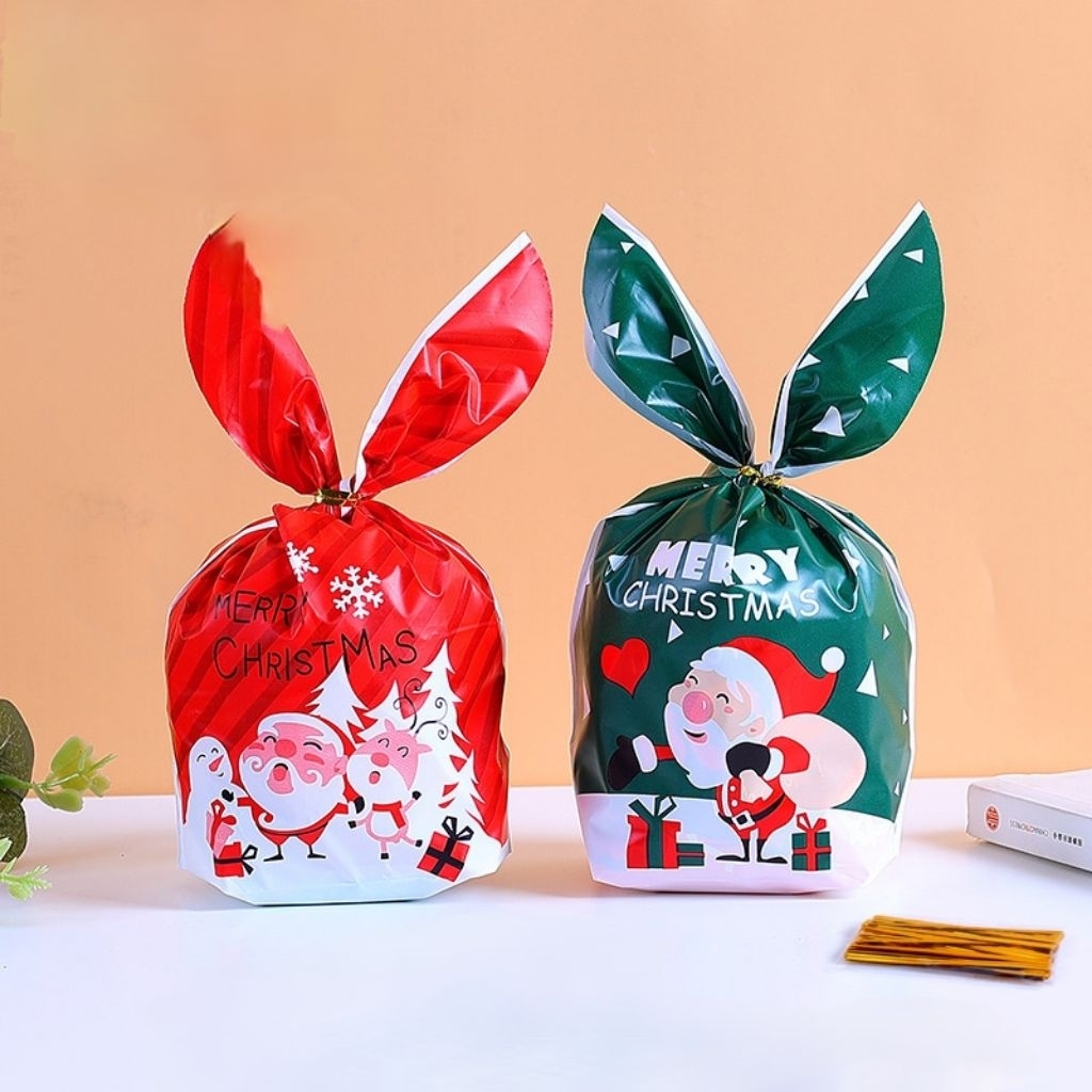 

Plastik Serut Hampers Natal Rabbit Bunny Natal Plastik Natal Kelinci (Per 10pcs)