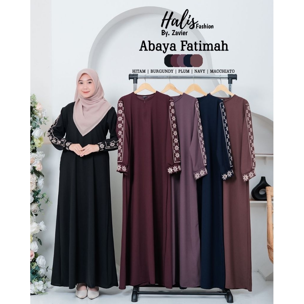 Abaya Fatimah Ori Halis Fashion by Zavier