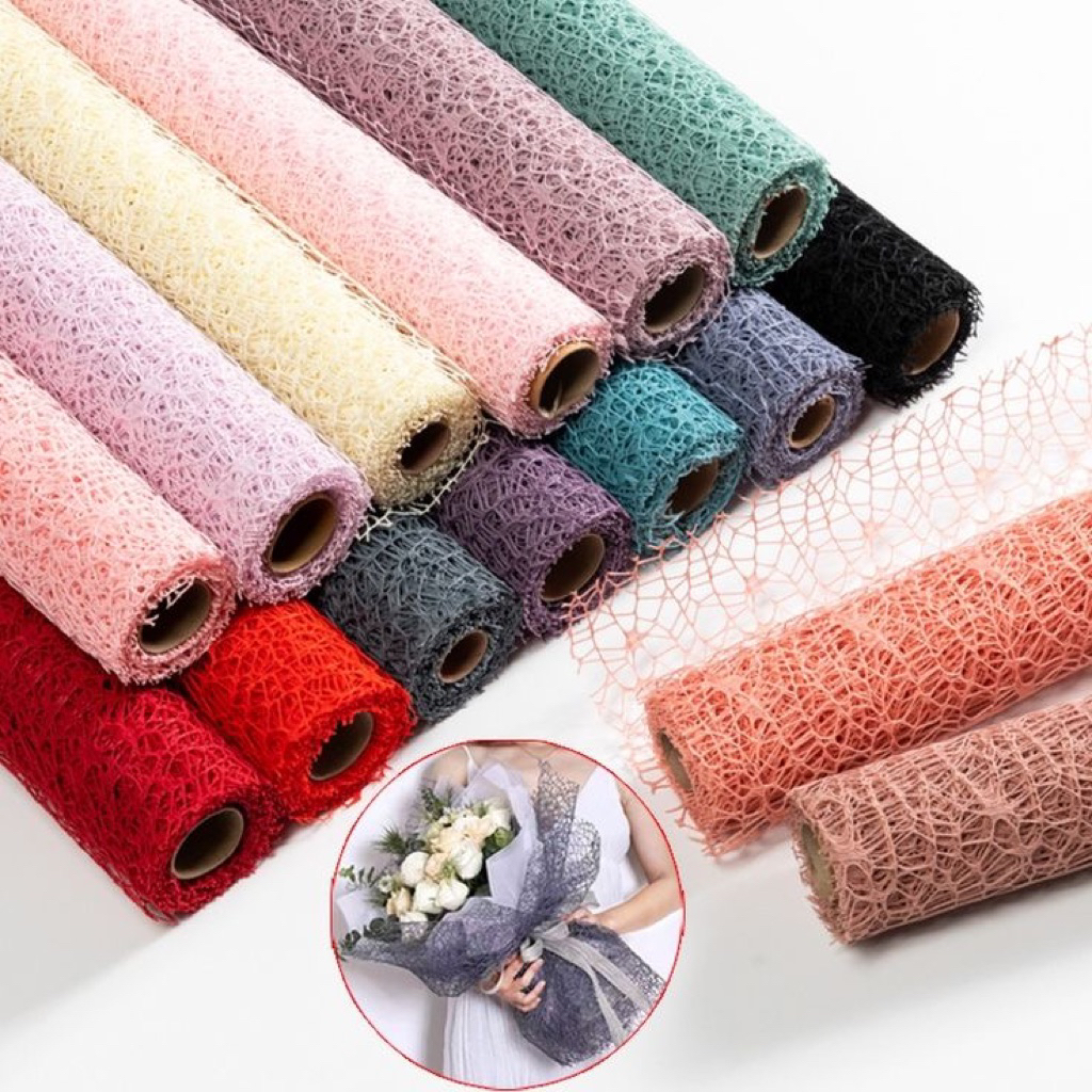 

Kertas Buket Jaring Mesh Korean - Flower Wrapping Paper Polynet Korea - Kertas Bunga - Flower Wrap - Bouquet Paper