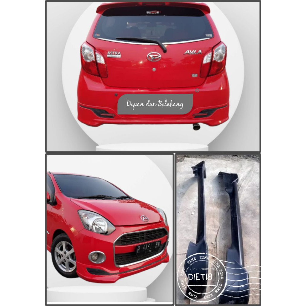 Bodykit Ayla Agya depan dan belakang 2013 - 2016