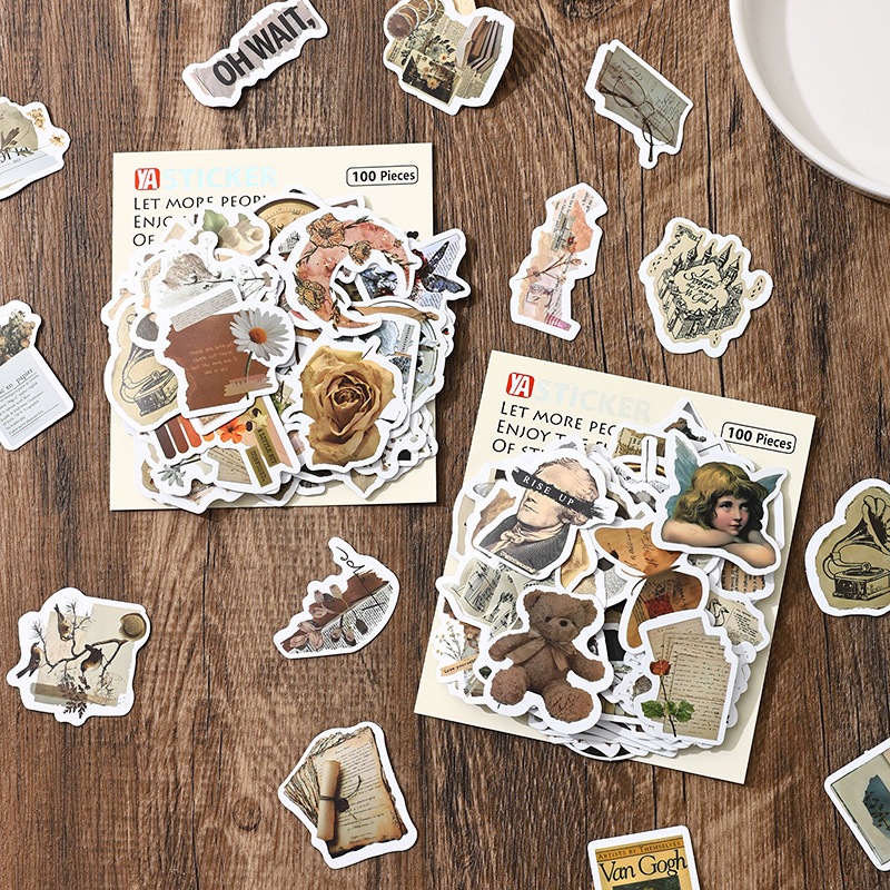 

Stiker Classic Vintage Foto 50 Pcs Scrapbook HP Laptop Tumbler Anti Air Loverstuff