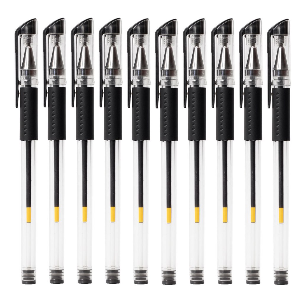 

Pen Gel Isi 10 Pcs Pulpen New Gel 0.5mm Pena Hitam