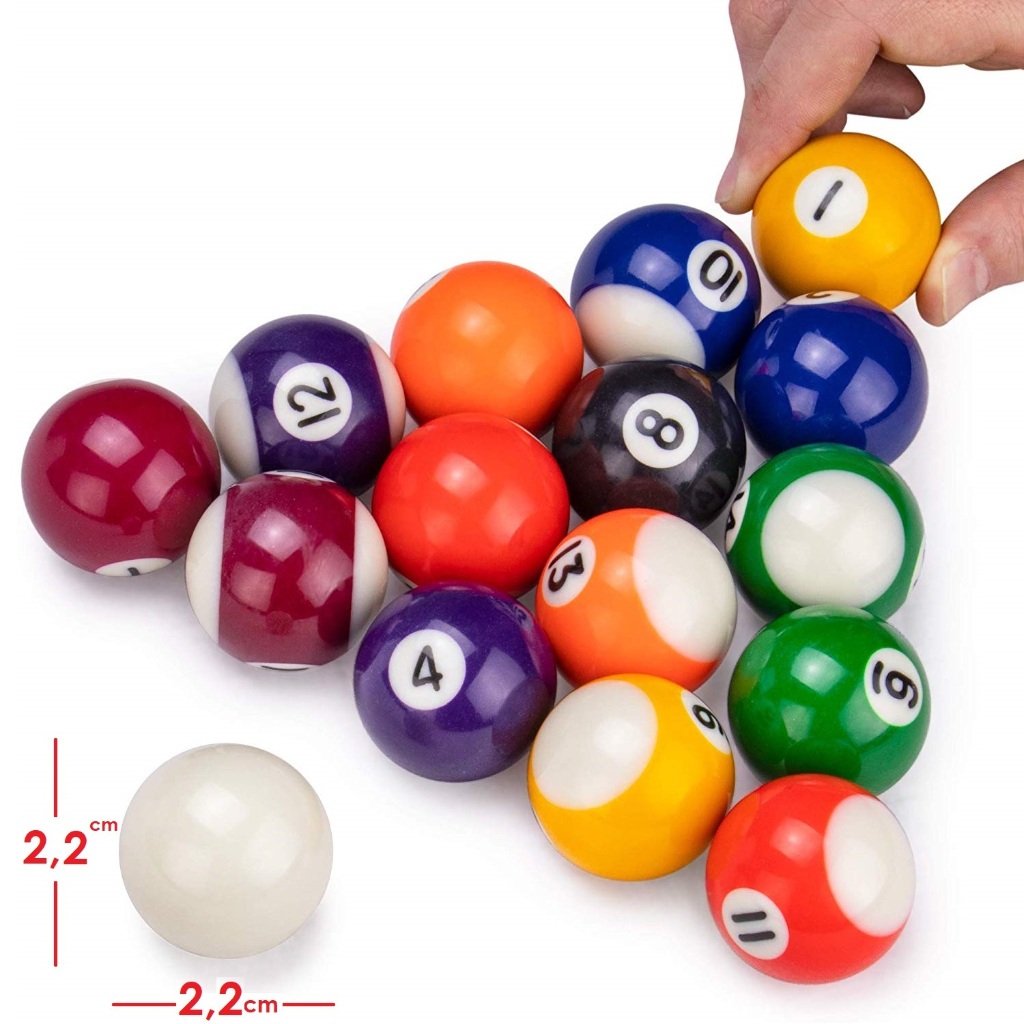 Bola billiard mini 2,2cm khusus pembelian satuan eceran / Bola bilyar mini / Bola billiard mini asli