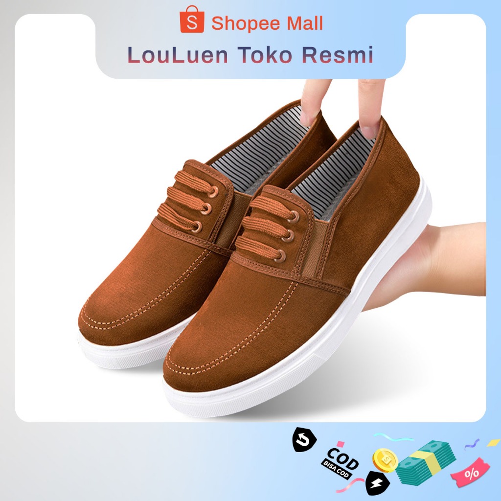 sepatu slip on sandal pria keren sandal casual pria sandal cowok terbaru 2025 anti licin sepatu pria