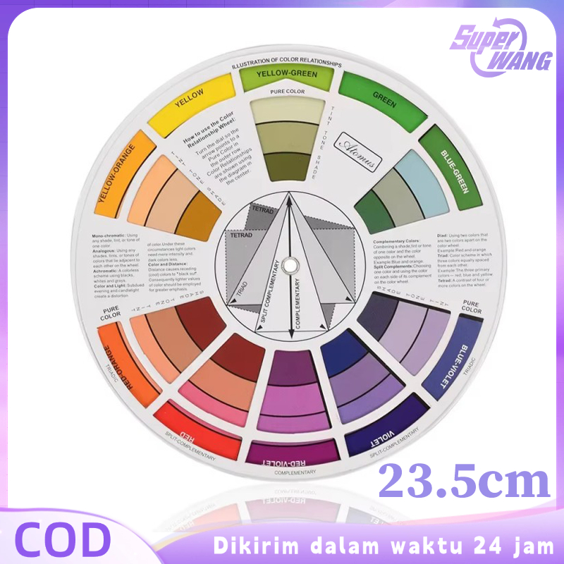 

24cm Color Wheel Color Mixing Guide Wheel Cakra Warna Roda Warna