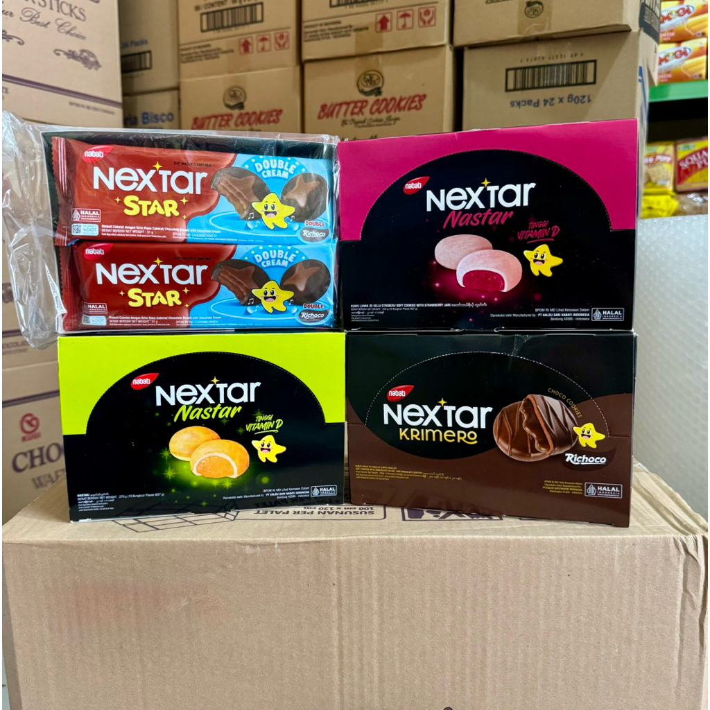 

Nextar Box Nanas / Stroberi / Krimero / Star 270gr (27gr x 10 pcs ) ECER per box