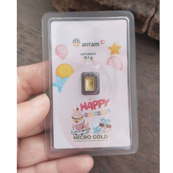 Tiara Jaya #Micro Gold Emas ANTAM Asli Pressed Certificate Logam Mulia 999.9 Edisi Idul Fitri kKepin