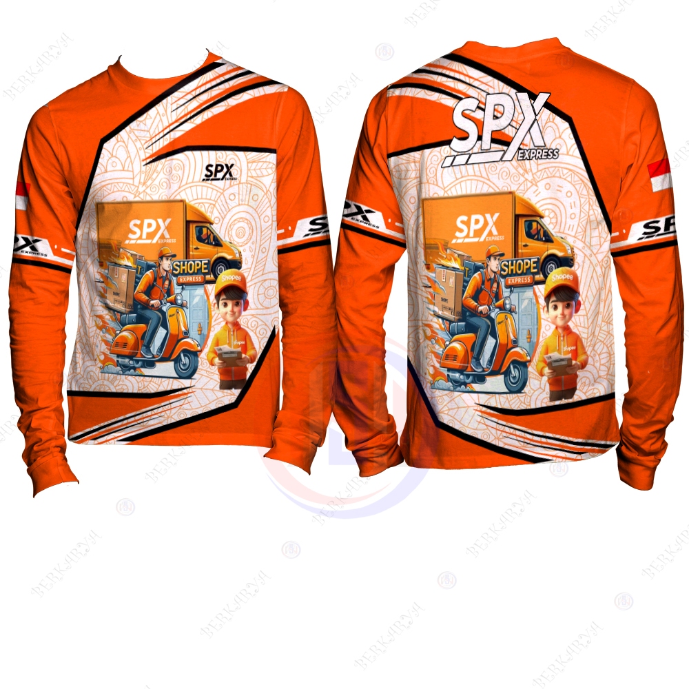 Kaos Lengan Panjang SPX Express || BAJU DRIVER KURIR PAKET SHOPEE || JERSEY SPX EXPRESS