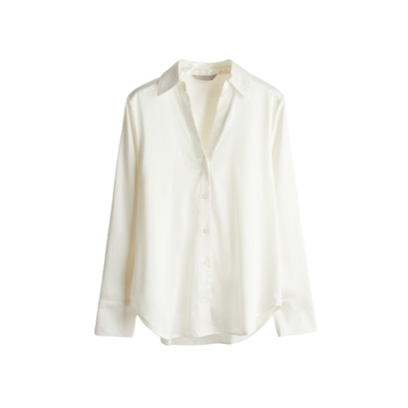 Kemeja Satin H&M Wanita Silk Premium